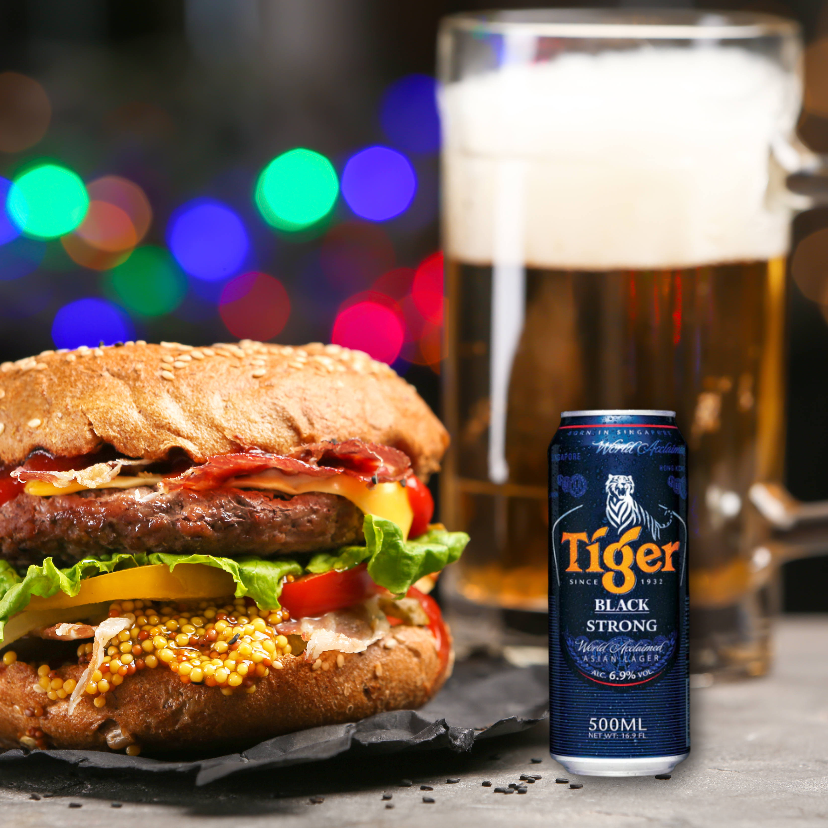 Tiger Black Strong, 500ml x 24 Cans