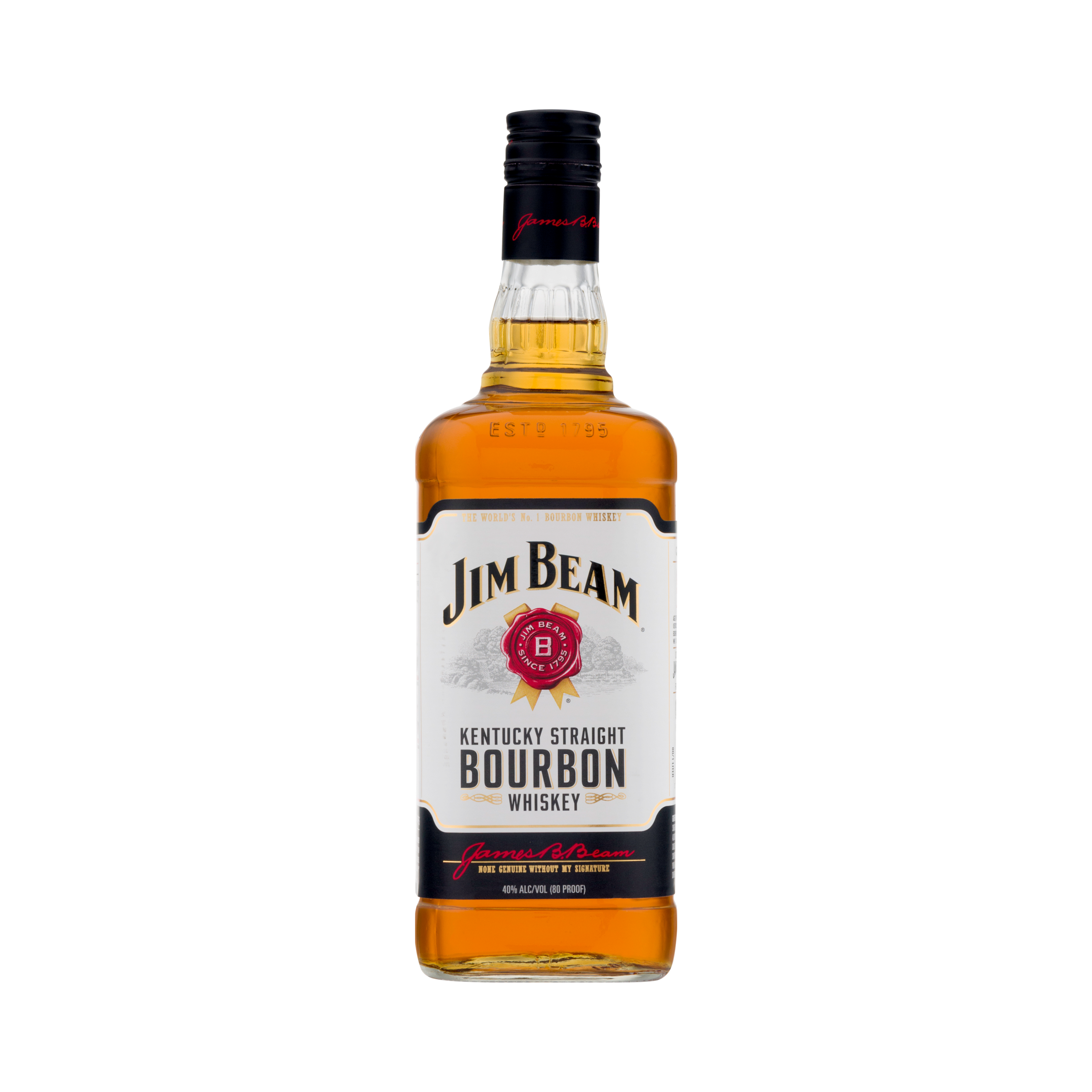 Jim Beam White Bourbon Whiskey, 1L