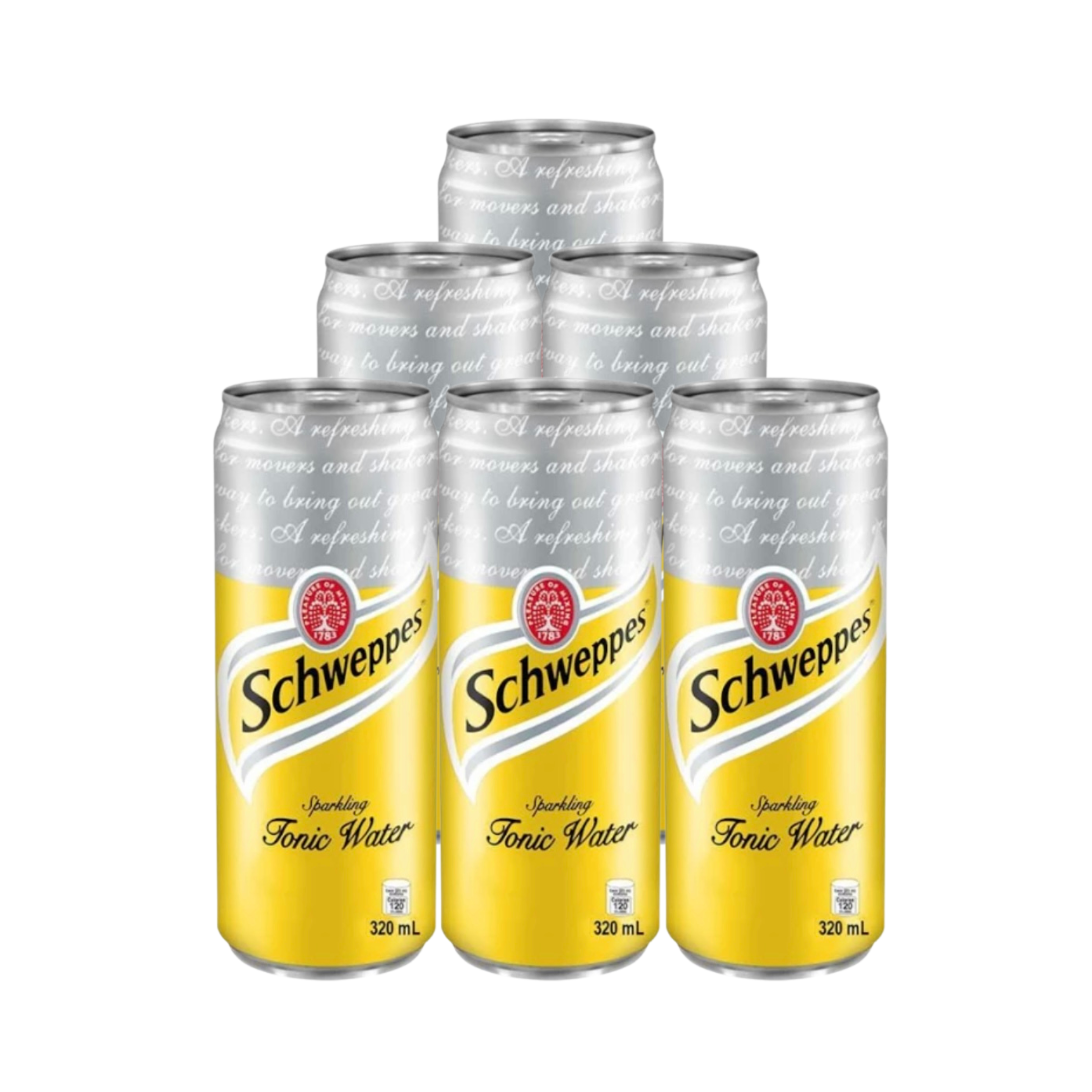 Schweppes Sparkling Tonic Water 320mL X 6 Cans