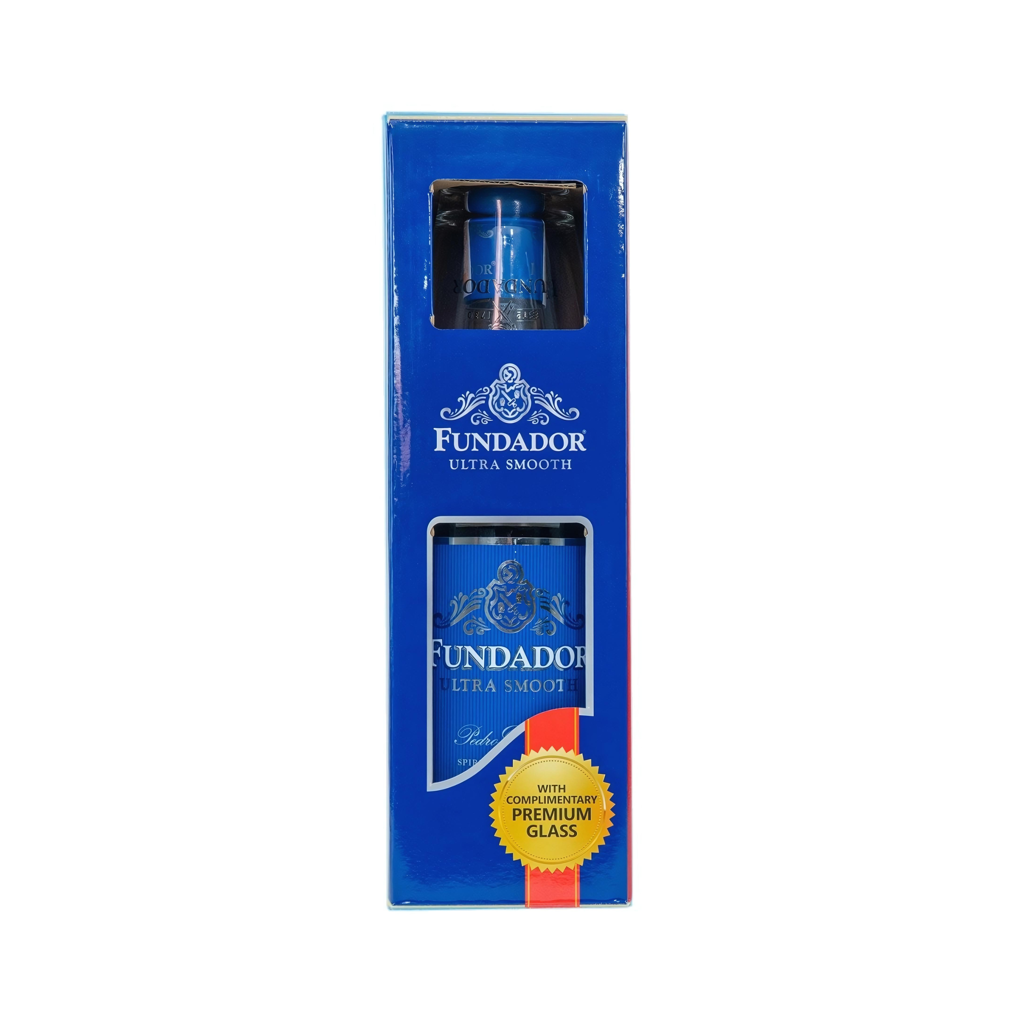 Fundador Ultra Smooth, 1L with Free premium Shot Glass in Gift Carton Box