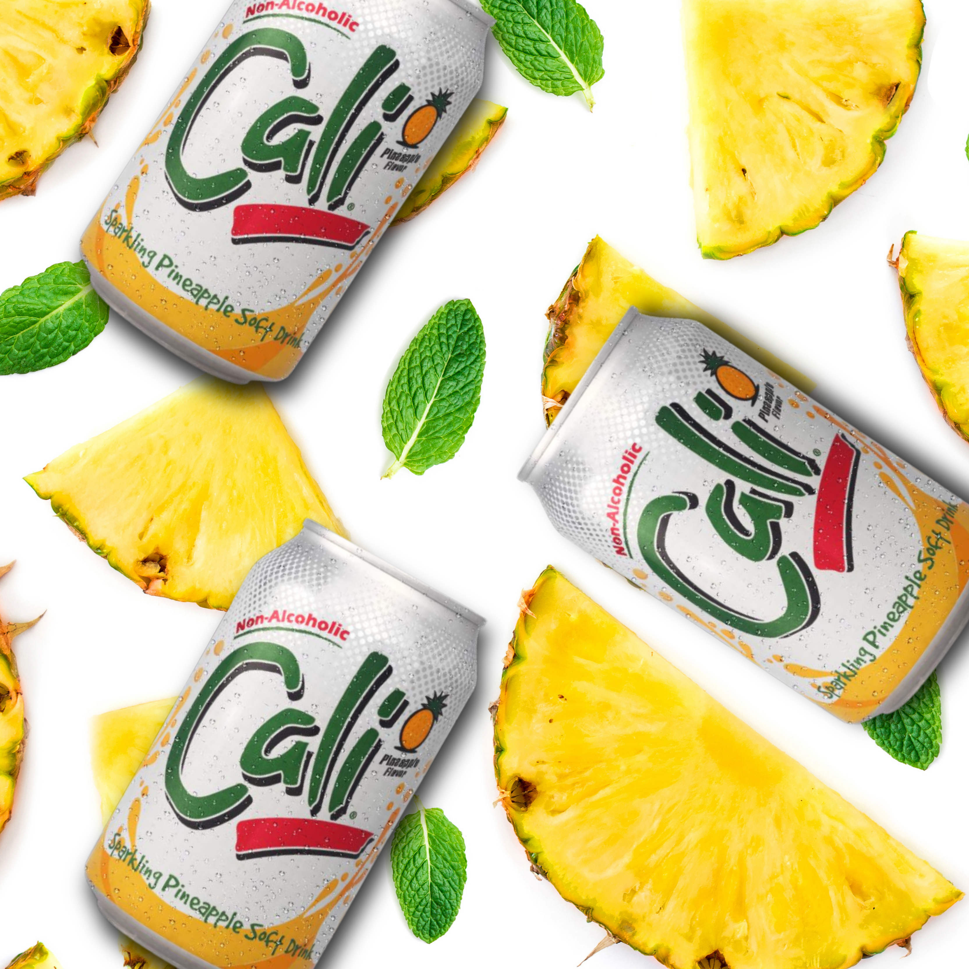 Cali Sparkling Pineapple, 330mL X 6 Cans