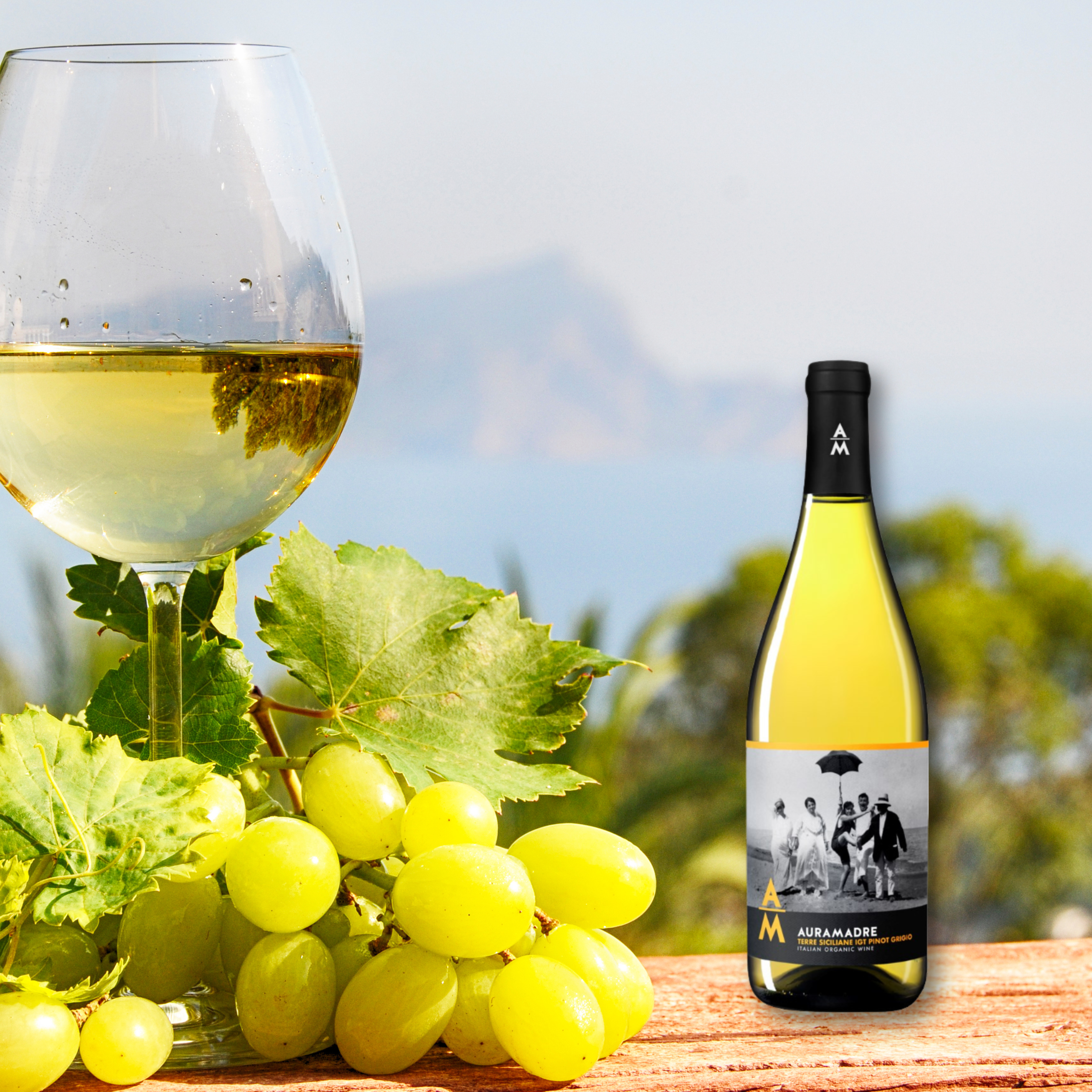Auramadre Pinot Grigio Terre Siciliane IGT, 750mL