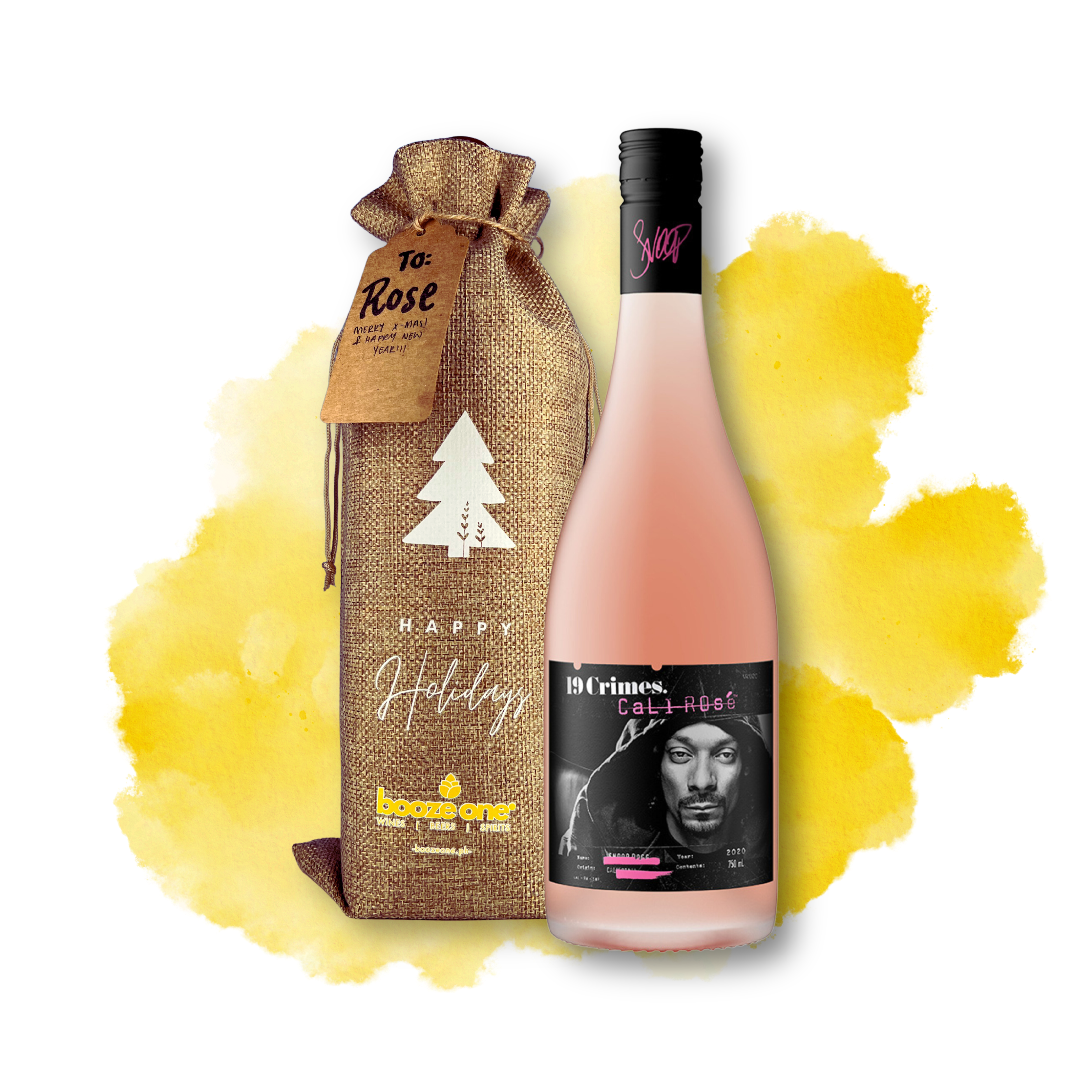 19 Crimes Cali Rosé Snoop Dog, 750mL in Burlap Gift Bag