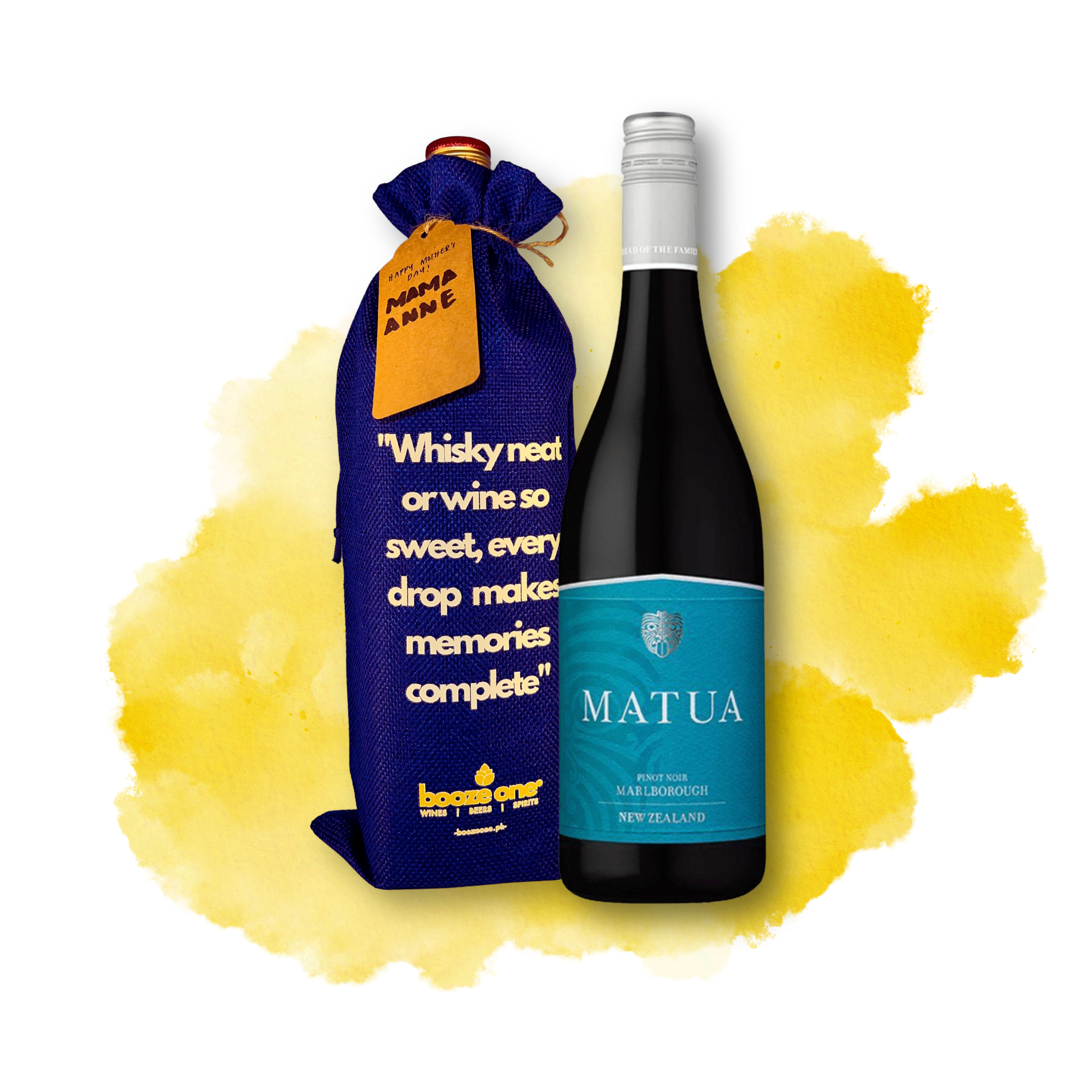 Matua Pinot Noir, 750mL in Burlap Gift Bag