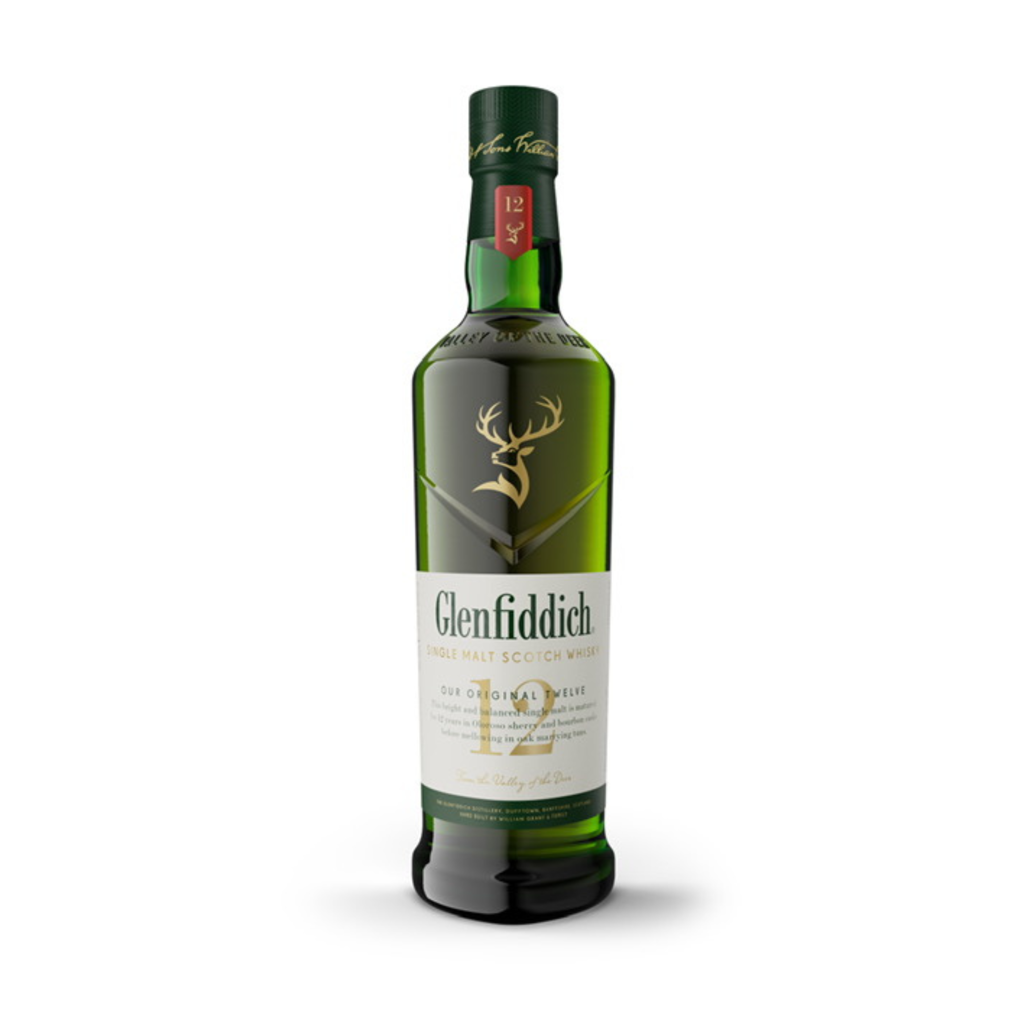 Glenfiddich 12-Year-Old Single Malt Scotch Whiskey, 700mL