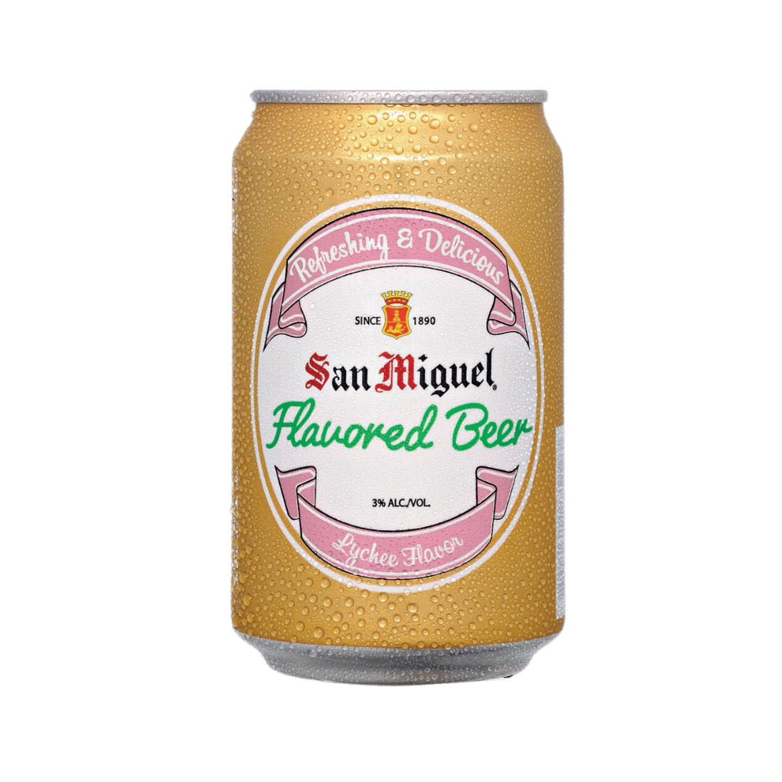 San Miguel Flavoured Beer Lychee, 330mL x 6 Cans