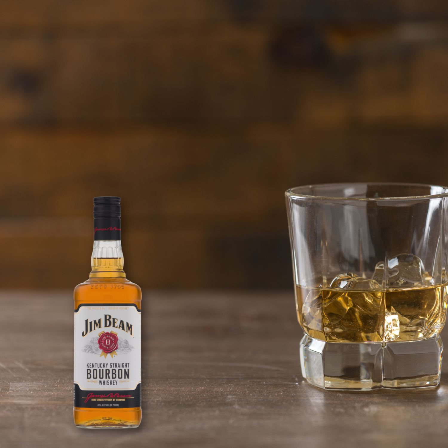 Jim Beam White Bourbon Whiskey, 750mL