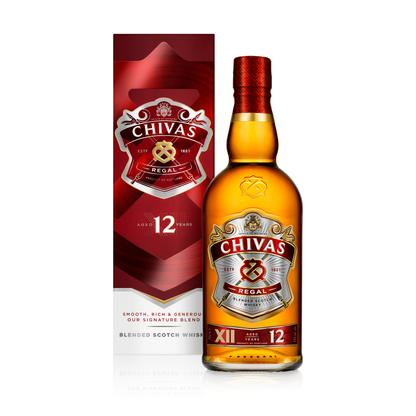 Chivas Regal 12 Years Old Blended Scotch Whiskey, 700mL